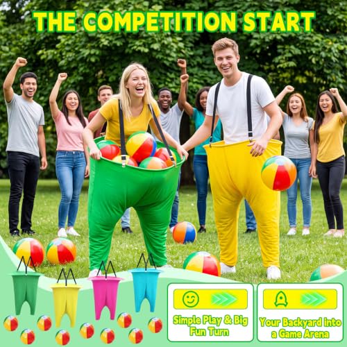 Large 4 Pack Granny Pants Yard Game Set for Kids & Adults - Outdoor Tossing Game