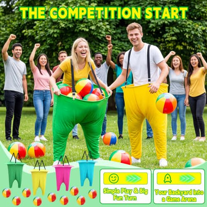 Large 4 Pack Granny Pants Yard Game Set for Kids & Adults - Outdoor Tossing Game