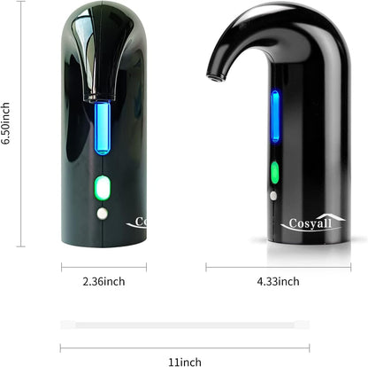 Wine Aerator Electric Wine Decanter,One Touch Red White Wine Accessories Aeration and Decanter Wine Pourer,Wine Gifts for Wine Lovers (Black)