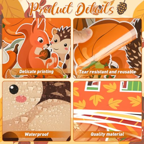 Fall Bulletin Board Decorations Autumn Tree Set with Pumpkins Maple Leaves and Squirrel - Large Variation