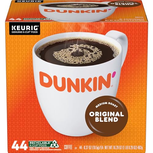 Dunkin' Original Blend Coffee, Medium Roast, Keurig K-Cup Pods, 44 Count Boxes (Pack of 4)
