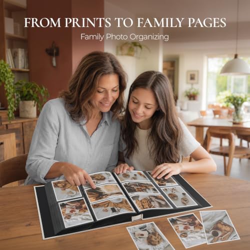 Vienrose Large Fabric Cover Photo Album 4x6 with 600 Pockets Tree of Life Variation