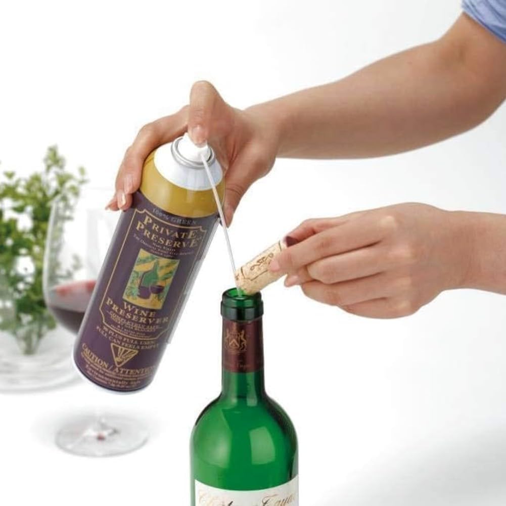 Wine Preservation System | 100% Green Gas Based | Suitable For All Wine, Port, Sake, Cognac, Whiskey, Fine Oil & Vinegar (Pack of 3)