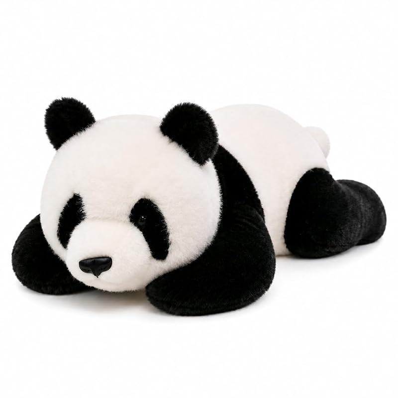 Weighted Panda Stuffed Animal Pillow — 11.8 Inch Black & White Panda Plush