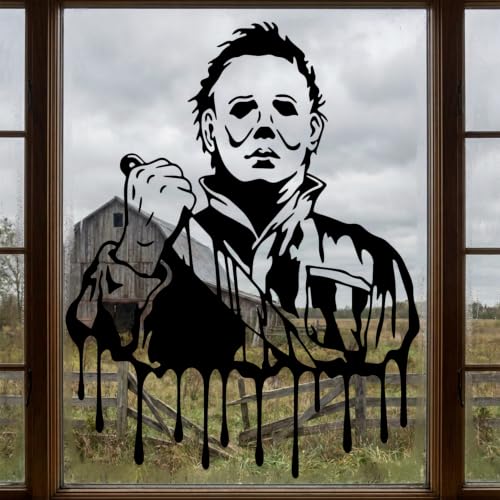 Halloween Horror Character Window Clings - 2 Sheets Spooky Silhouette Decals