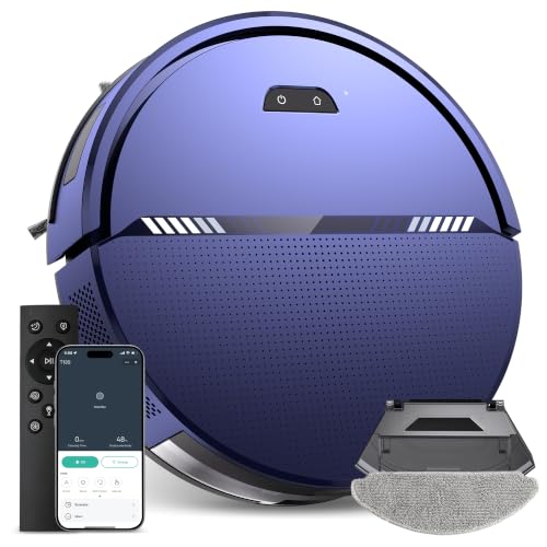 Robot Vacuum Mop Combo with 8000Pa Suction, App Control, Self-Charging for Pet Hair