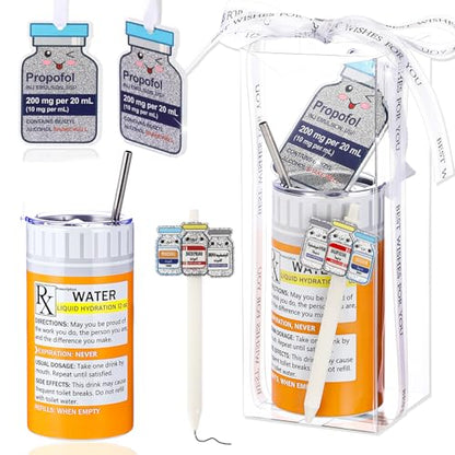 Funny Pharmacy Nurse Gift Set with 12oz Tumbler, Pen, Pill Ornament — Variation of THIS listing