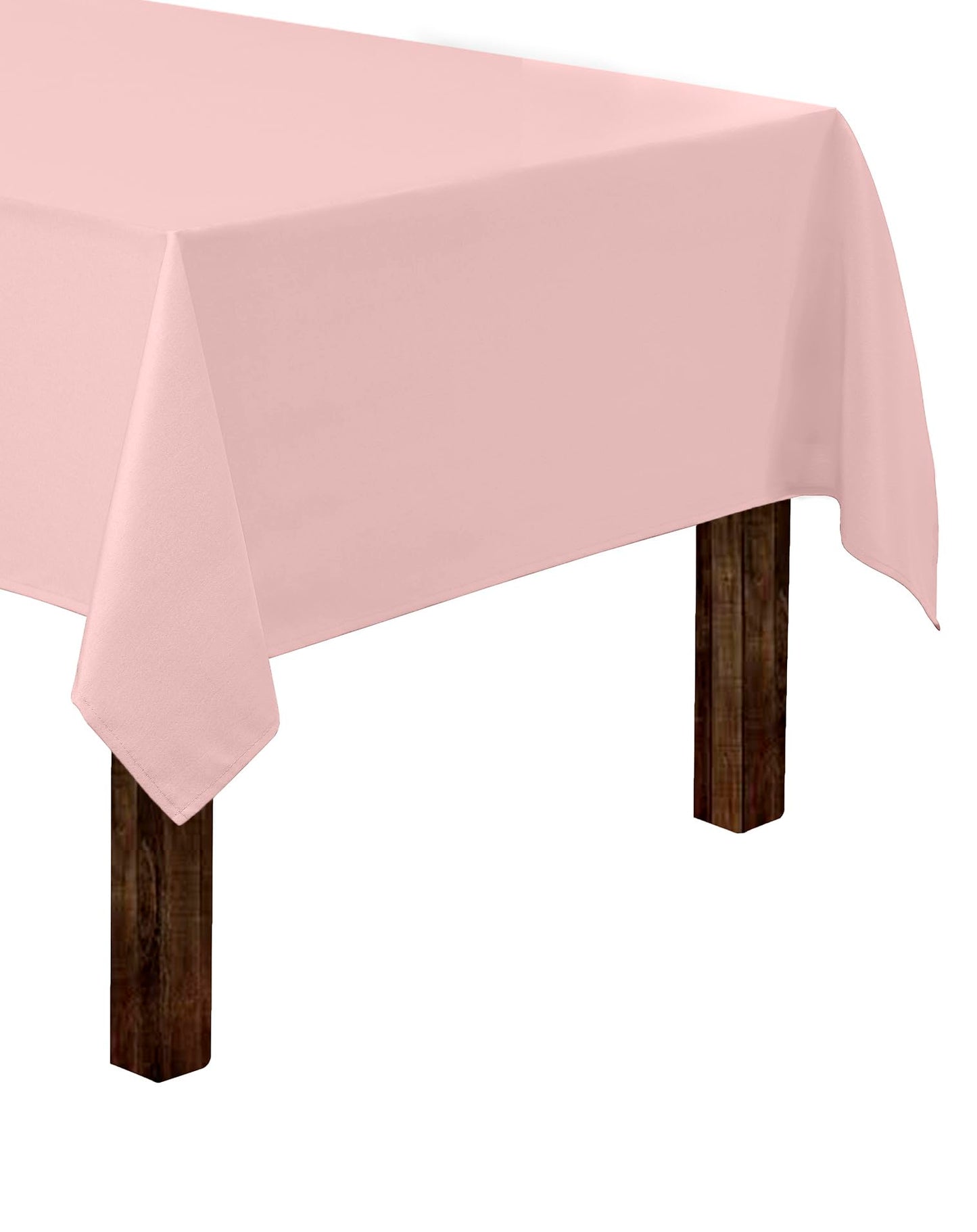 Gee Di Moda Rectangle Tablecloth - 60 x 84 Inch Pink Table Cloth for 5 Foot Rectangle Table - Heavy Duty Washable Fabric - for 5 Ft Buffet Table, Holiday Party, Dinner, Wedding & Baby Shower