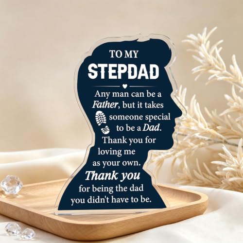 Stepdad Gift Plaque from Daughter Son Christmas Birthday Appreciation