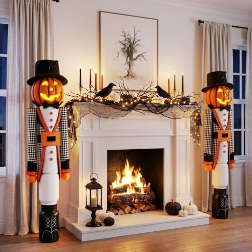 Halloween Giant Pumpkin Nutcracker Decor - 53 Inch Indoor Outdoor Party Prop