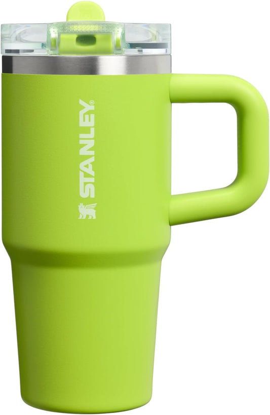 STANLEY Quencher ProTour Tumbler - 14 oz Insulated Stainless Steel Cup with Flip Straw & Handle | BPA-Free | Chartreuse