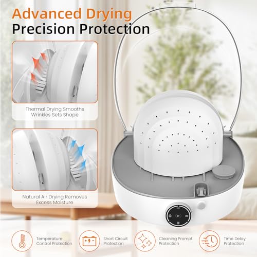 Arien Hat Shaper Automatic Cap Cleaner with Steam Drying - White