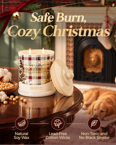 Christmas Eggnog Soy Candle - 2 Wick, 12.7oz Winter Gift & Decor