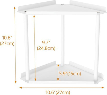 Jesginboo 2-Tier Bathroom Counter Organizer - Stylish Vanity Shelf for Skincare & Makeup | White
