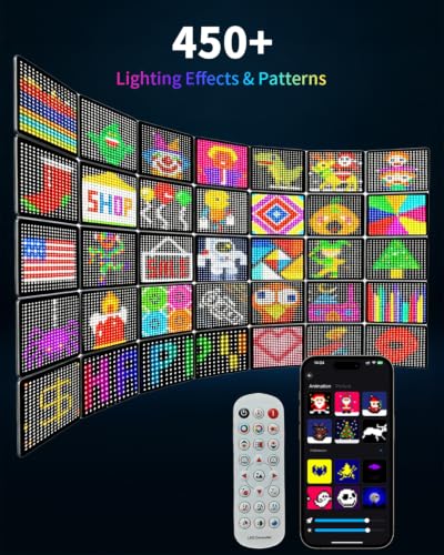 Smart Curtain Lights 400 LEDs, Multicolorful 6.5x6.5ft DIY String Light with App & Remote