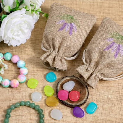10 Pack Linen Sachet Bags for Lavender Storage - Eco-Friendly & Durable