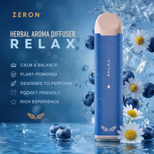 ZERON Relax Botanical Aroma Diffuser Stick Blueberry - Plant-Based Fragrance, Non-Electronic Scent Accessory
