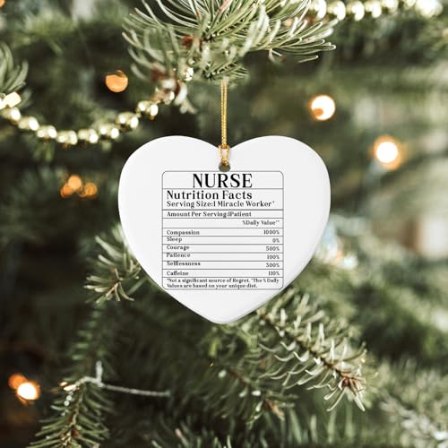 Nurse Graduation Gift Heart Ornament - Personalized Nursing Appreciation Keepsake