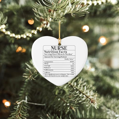 Nurse Graduation Gift Heart Ornament - Personalized Nursing Appreciation Keepsake