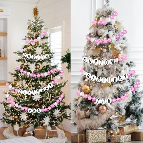 Pearl Pink Purple Friendship Bracelet Banner Christmas Party Decor - DIY 109 Pcs
