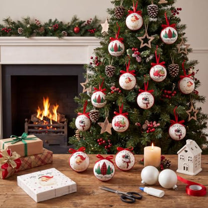 Christmas Cocktail Napkins 200 Pcs Xmas Tree Pattern 5x5 Inch Party Decor
