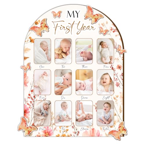 Fall Baby First Year Milestone Photo Board - 12 Months Memory Display