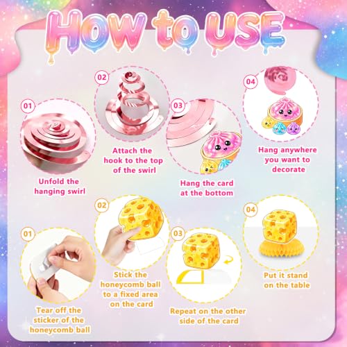 Colorful Paper Birthday Decorations with Dumpling & Dimsum Theme - Party Supplies