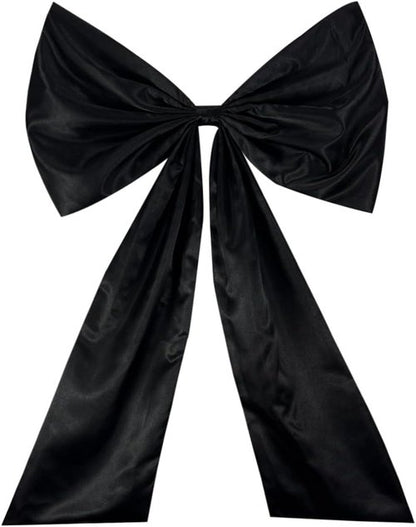 Giant Large Satin Ribbon Bow - 25x40 Inch Big Bow for Wedding, Birthday, and Christmas Decor | Black