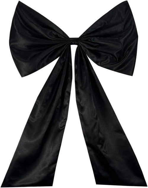 Giant Large Satin Ribbon Bow - 25x40 Inch Big Bow for Wedding, Birthday, and Christmas Decor | Black