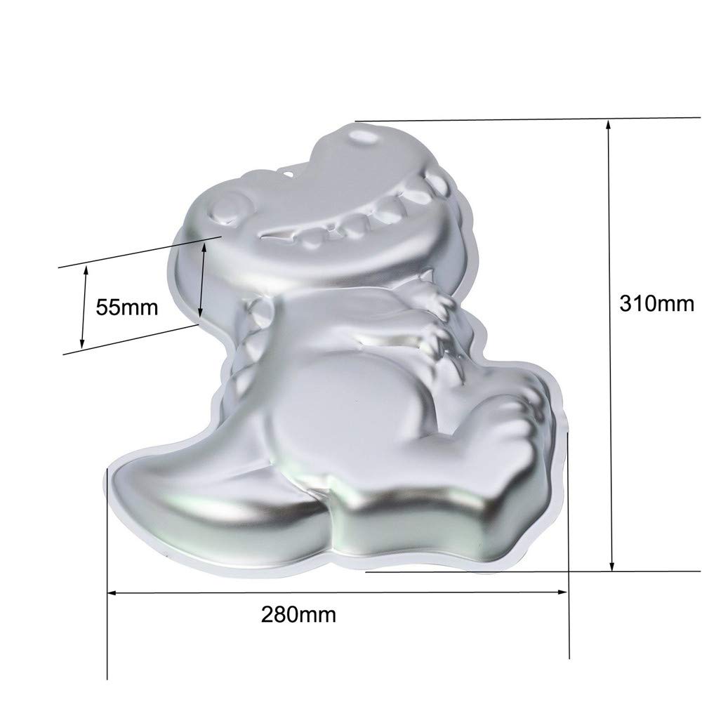 3D Dinosaur Baking Pan Aluminum Cake Mold DIY Birthday Cake Mould Kitchen Supplies