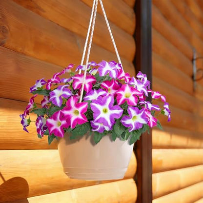 Artificial Petunia Flowers for Outdoors - Fuchsia 4 Pack