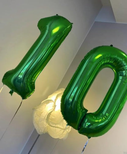 Green Number Balloons by [Brand Name] - 40 Inch 0 Number Balloons for Birthday & St. Patrick's Day Celebrations
