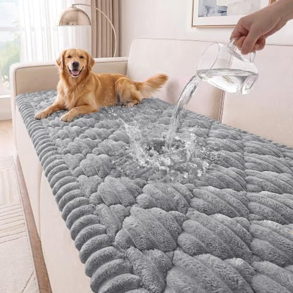 Waterproof Dog Couch Cover - Non-Slip Pet Sofa Protector, Light Grey 27.6"x70.9"