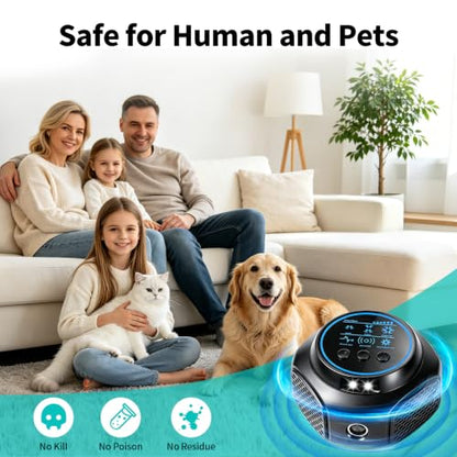 Black Ultrasonic Pest Repeller - 1 Pack Mouse Squirrel Ant Roach Spider