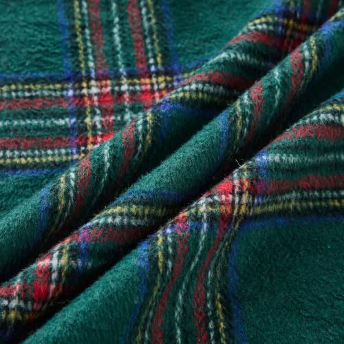 Christmas Plaid Pillow Covers Set - Green 18x18 Inches, Pack of 2