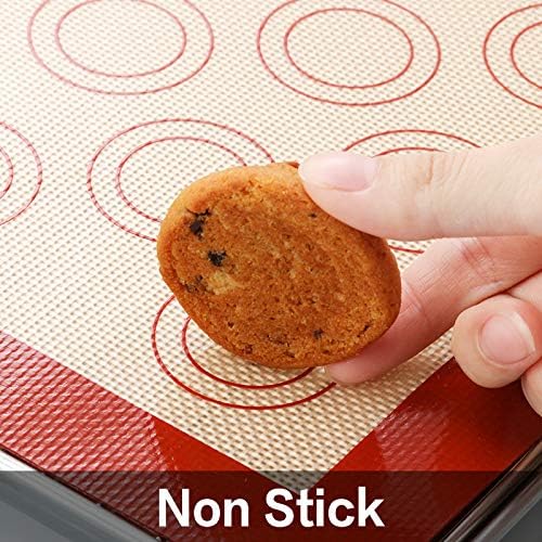Stainless Steel Baking Sheet Set - Cookie Pan with Cooling Rack & Silicone Mats | 16 x 12 Inch, Easy Clean