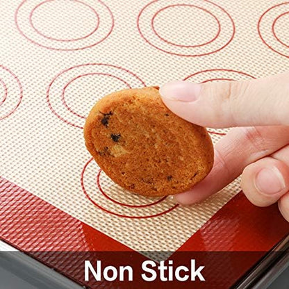 Skiennix Stainless Steel Baking Sheet Set - Cookie Pan with Cooling Rack & Silicone Mats | 10/12/16 Inch, Easy Clean