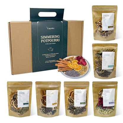 Simmer Pot Gift Set with Dried Herbs & Spices for Home Fragrance, Holiday Decor