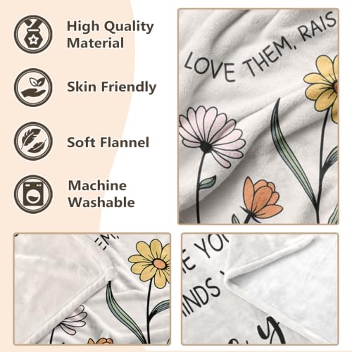 Nana Birthday Blanket - 50x60 Inch Warm Floral Throw for Grandma - Variation of Nana