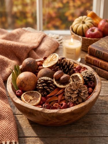 Fall Potpourri Bag with Dried Oranges, Pumpkins & Cinnamon Sticks - Rustic Home Decor