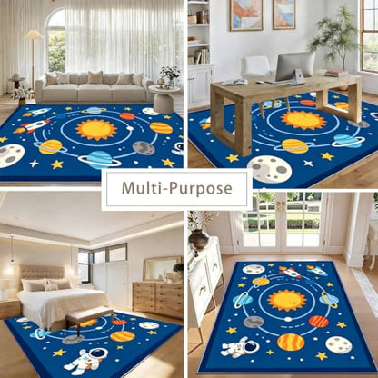 Solar System Space Rug 6x9ft Play Carpet for Kids Learning - Variation of THIS listing