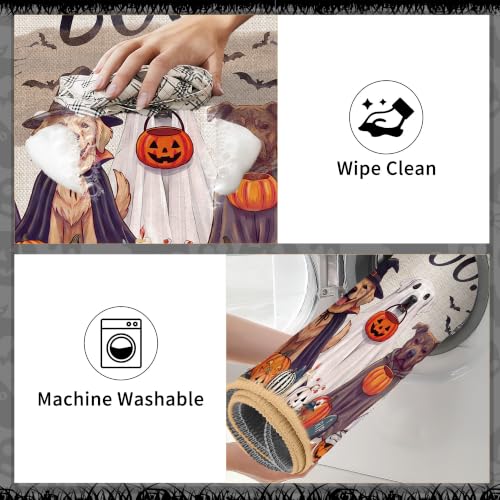 Halloween Ghost Dog Doormat 28x16 inches - Ghost Puppy Variation