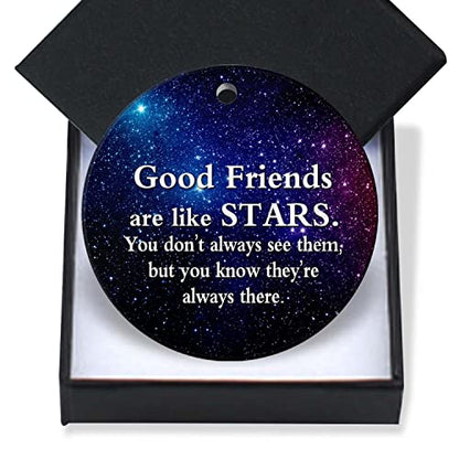 Christmas Ornament 3 Inch Ceramic Keepsake Gift for Friends Holiday Decor