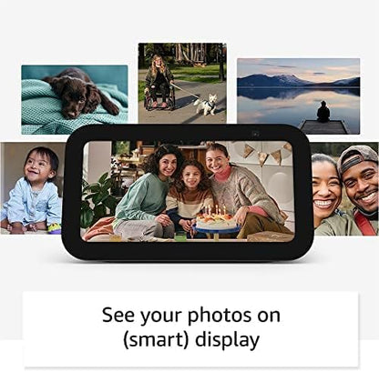 Echo Show 5 (newest model), Charcoal, bundle with Alexa Emergency Assist (monthly auto-renewal subscription)