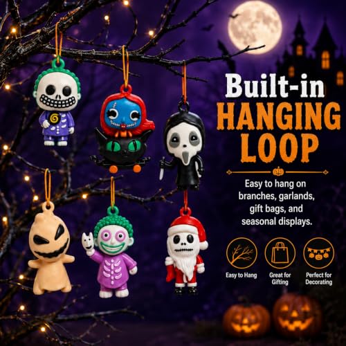 Halloween Nightmare Be Christmas Collectible Figures Set - 24 Mini Toys
