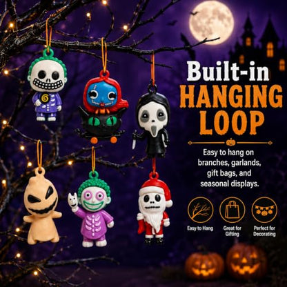 Halloween Nightmare Be Christmas Collectible Figures Set - 24 Mini Toys