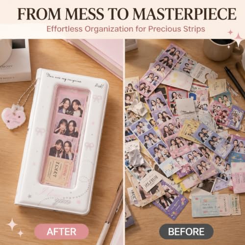 Photo Booth Book Album Holder with 40 Pockets for Photocards