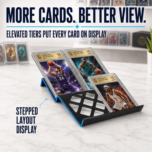 24PCS Modular Acrylic Trading Card Risers for Display, Hollow Design