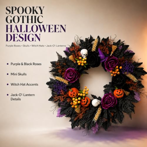 Halloween Front Door Wreath for Seasonal Decor