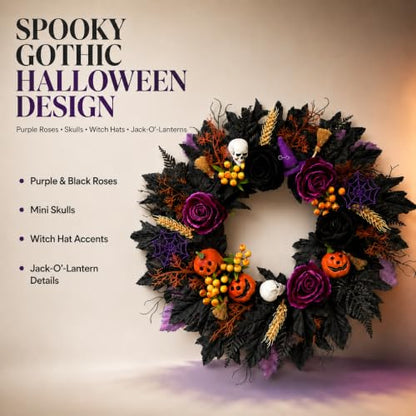 Halloween Front Door Wreath for Seasonal Decor